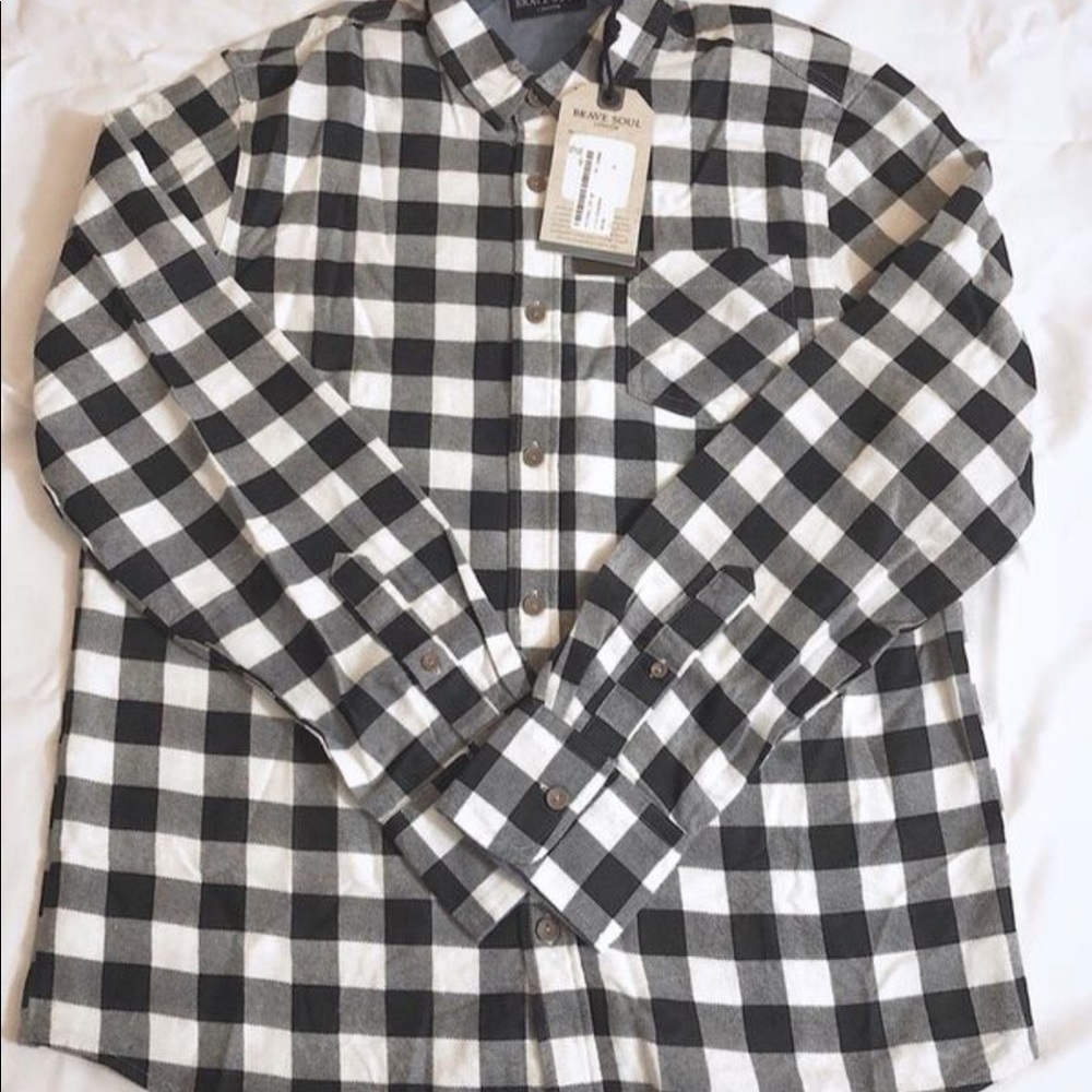 Boohoo Checkered Button Up